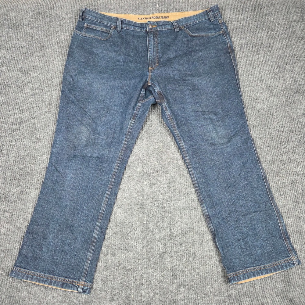 Duluth Trading Co Flex Ballroom Jeans Mens 44x30 Dark Wash Standard Fit 26354‎